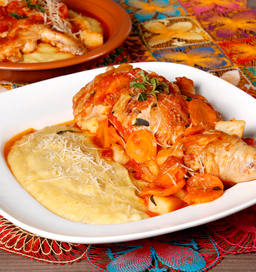 Mbaipy kesu con salsa de pollo 
