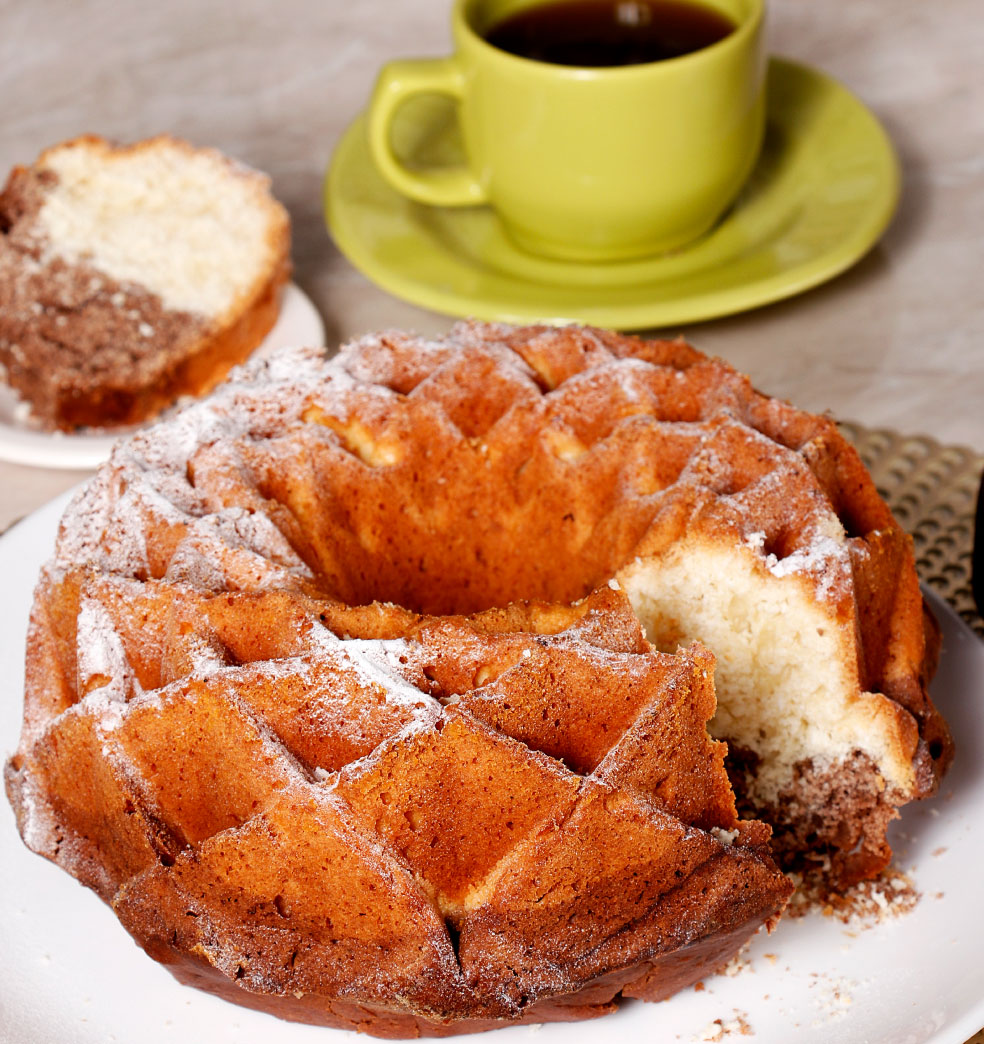 Budín de coco y cacao