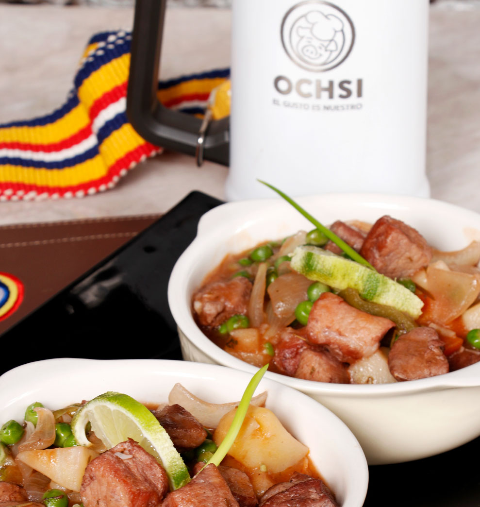 Cazuela de la huerta con paleta de cerdo