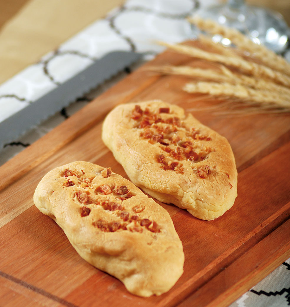 Chipa saborizada con bacon y parmesano