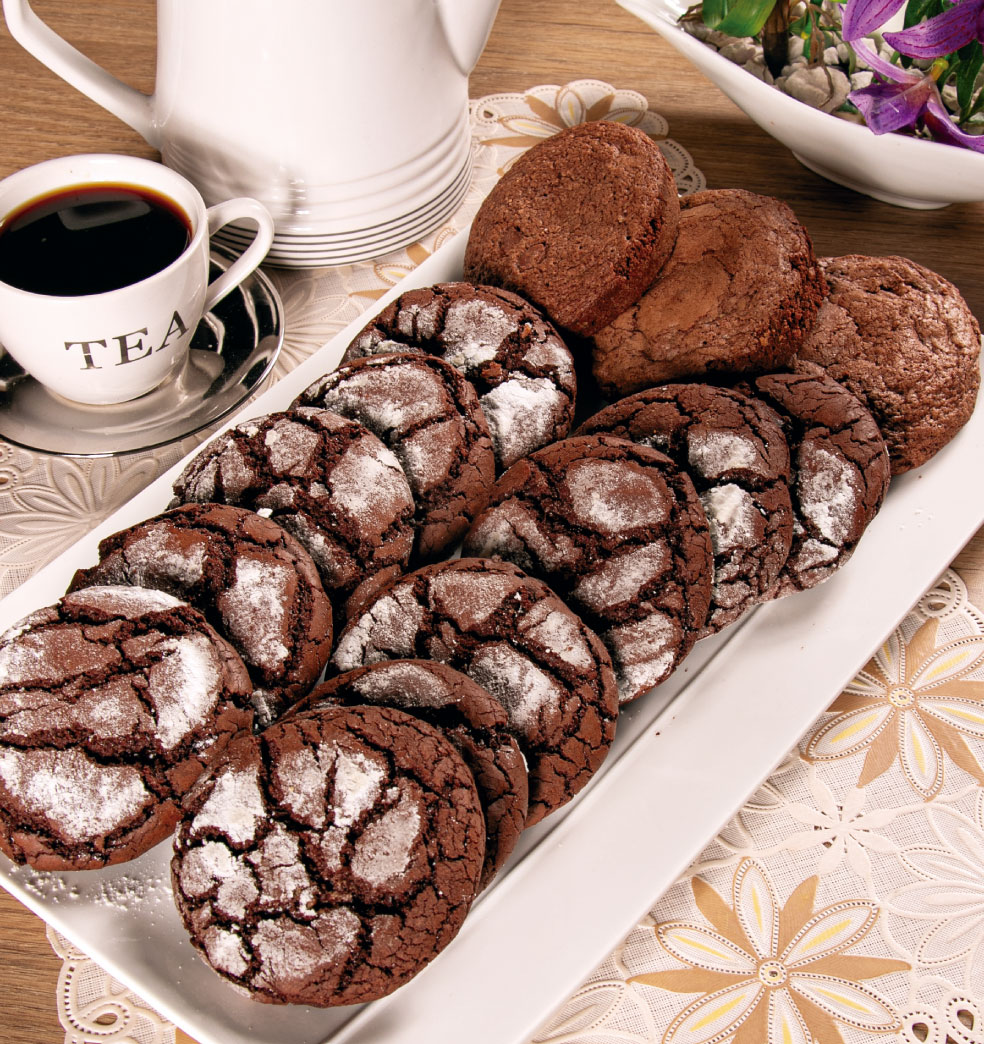 Galletitas craqueladas de chocolate