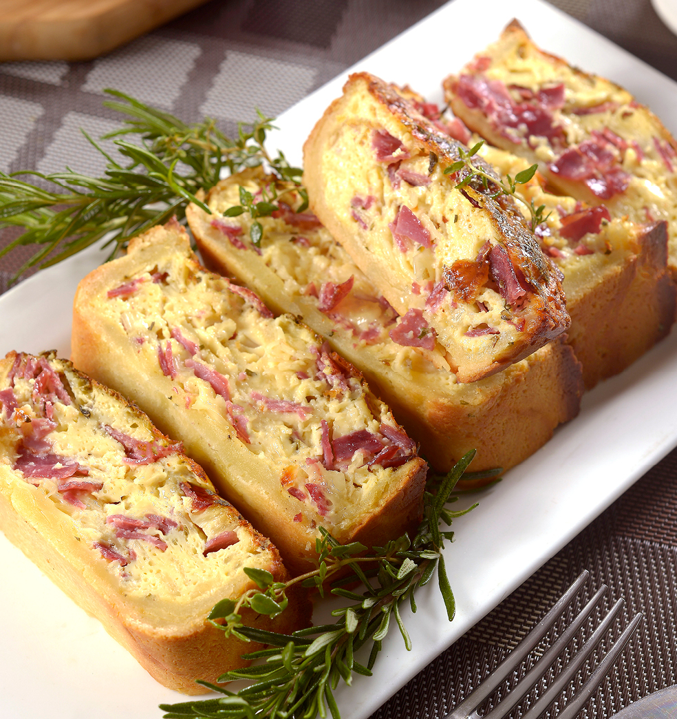 Tarta de jamon cocido san blas y queso