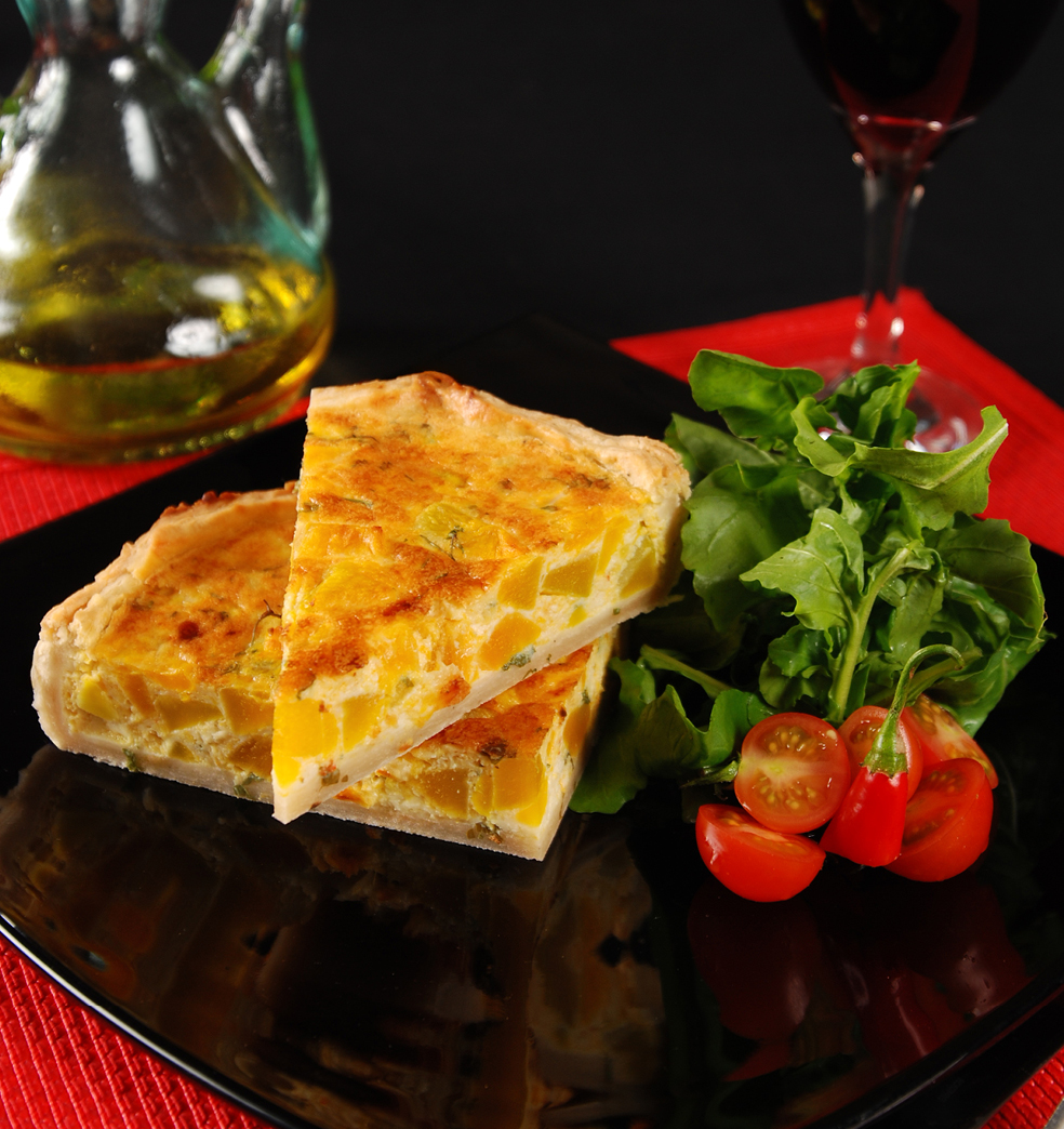 Tarta de zapallo y queso fresco