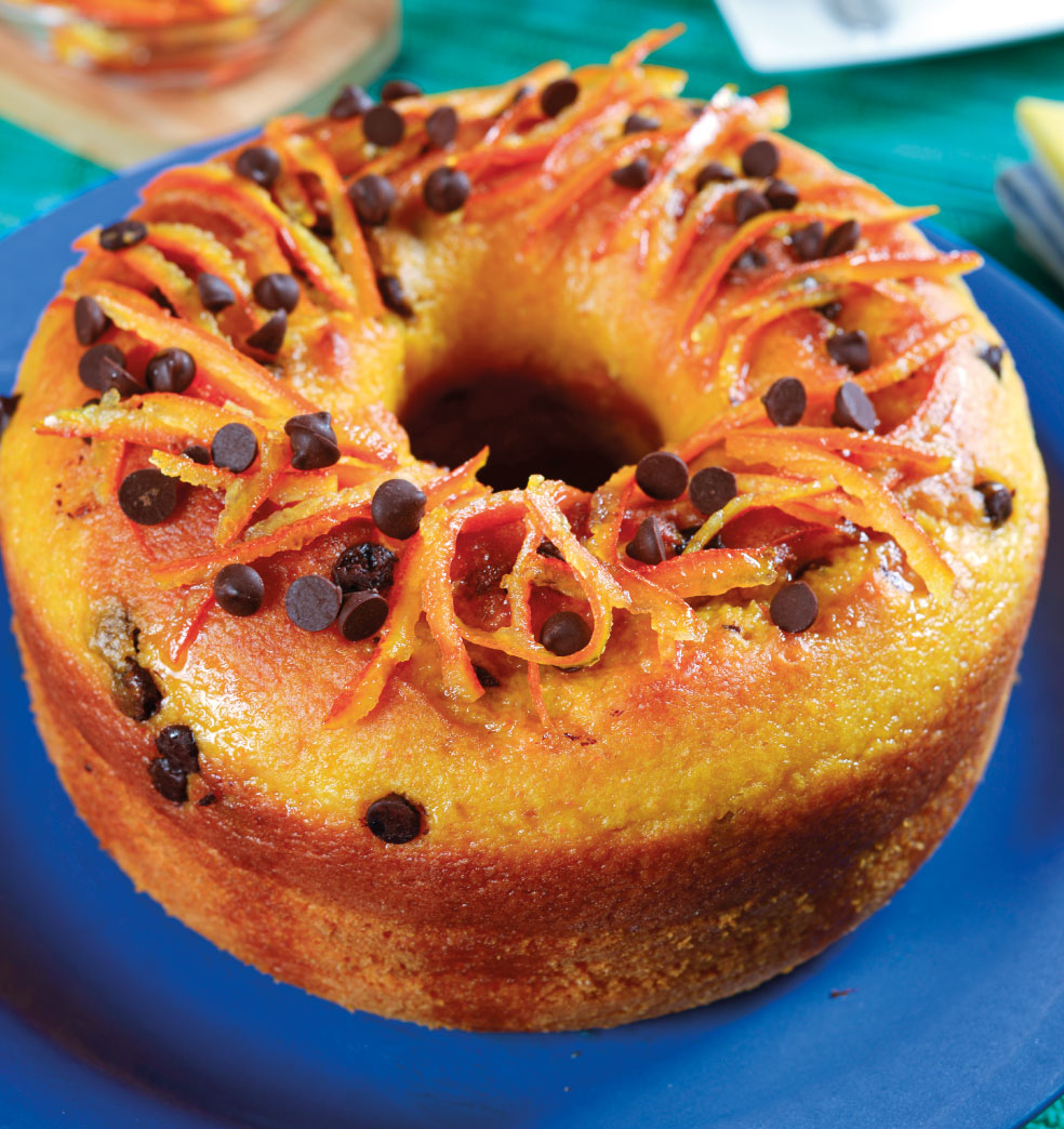 Torta de mandarina con chips de chocolate